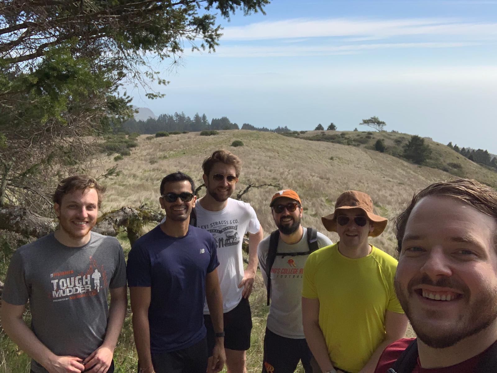 Hiking at Stinson Beach with friends